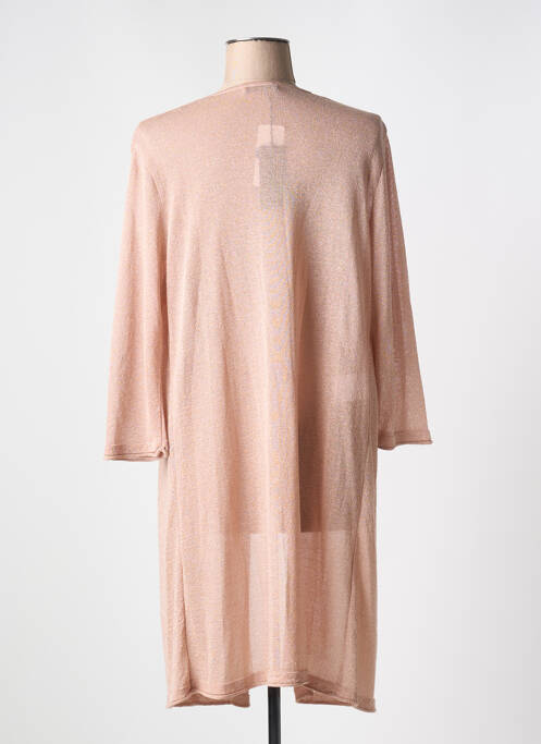 Gilet manches longues rose DEVERNOIS femme