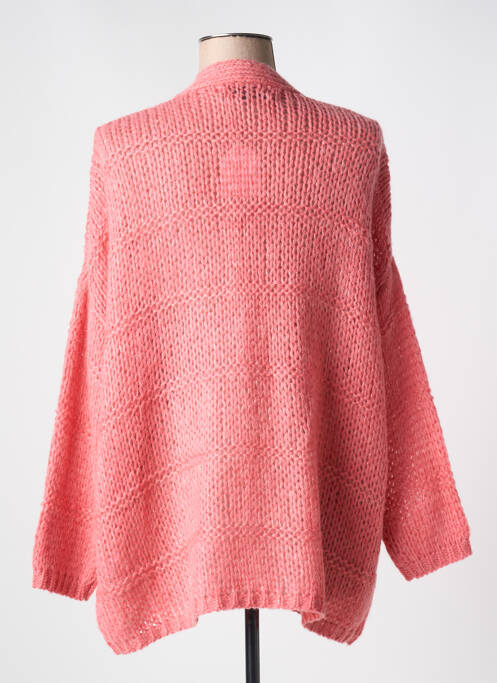 Gilet manches longues rose POUPEE CHIC pour femme