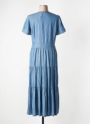 Robe longue manches courtes manches courtes bleu DEVERNOIS femme