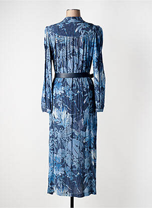 Robe longue manches longues manches longues bleu CAROLINE BISS femme