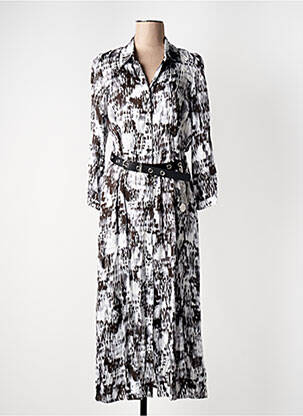 Robe longue manches longues manches longues noir CAROLINE BISS femme
