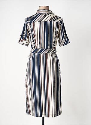 Robe mi-longue manches courtes manches courtes bleu DEVERNOIS femme