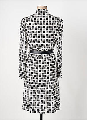 Robe mi-longue coupe fluide manches longues noir CAROLINE BISS femme