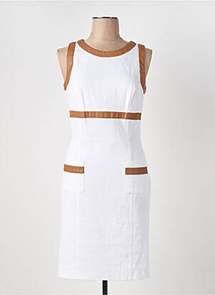 Robe mi-longue sans manche sans manche blanc CAROLINE BISS femme