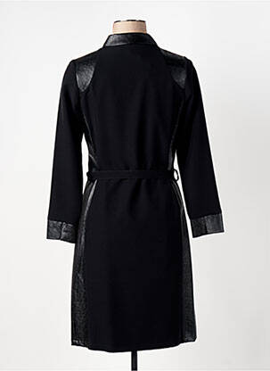 Manteau long coupe cintrée sans capuche noir GREGORY PAT femme