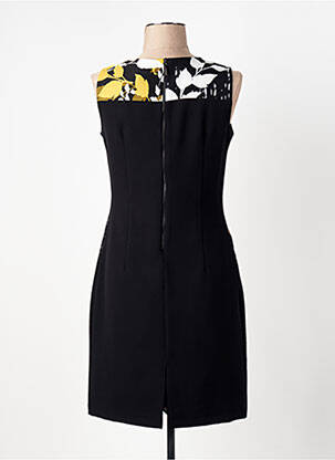 Robe mi-longue imprimé fleurs sans manche noir GREGORY PAT femme
