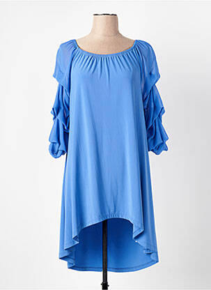 Tunique manches longues col rond bleu JOSEPH RIBKOFF femme