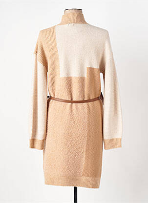 Robe pull stretch manches longues beige CAROLINE BISS femme