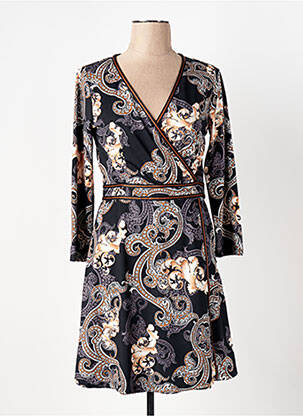Robe courte manches longues manches longues noir K-DESIGN femme