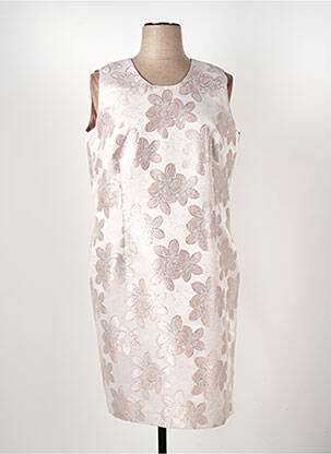 Robe mi-longue imprimé fleurs sans manche rose GREGORY PAT femme