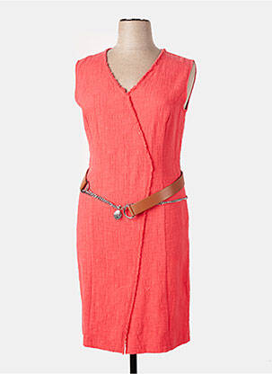 Robe mi-longue sans manche sans manche rouge CAROLINE BISS femme