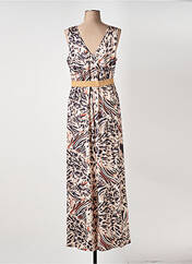 Robe longue marron K-DESIGN pour femme seconde vue