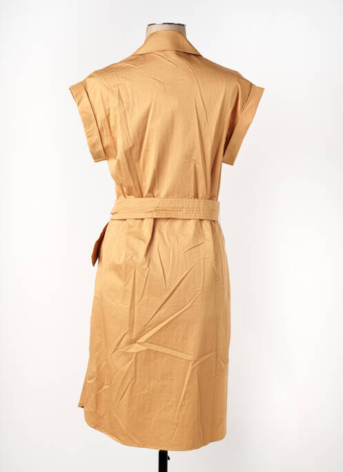 Robe mi-longue manches courtes manches courtes beige CAROLINE BISS femme