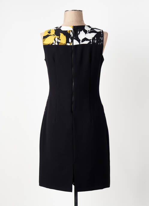 Robe mi-longue imprimé fleurs sans manche noir GREGORY PAT femme