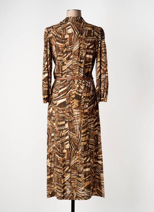 Robe longue marron CAROLINE BISS pour femme