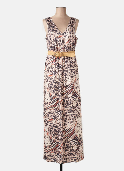 Robe longue marron K-DESIGN pour femme