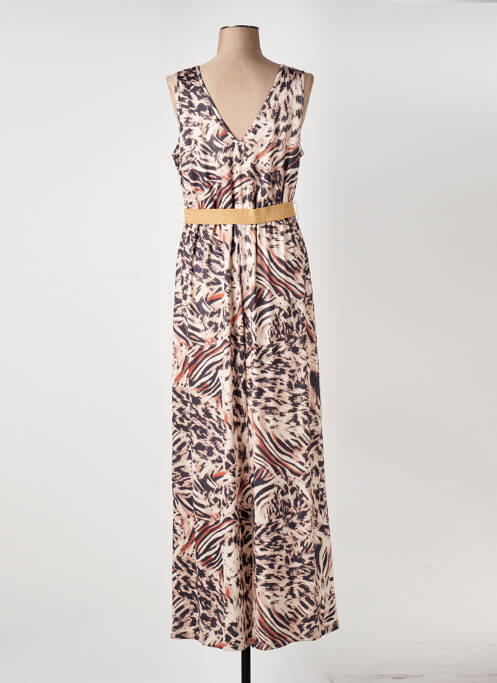 Robe longue marron K-DESIGN pour femme