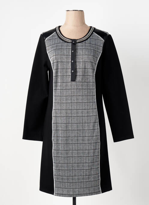 Robe mi-longue noir LESLIE pour femme