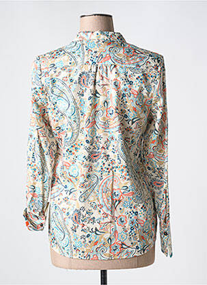 Chemisier imprimé fleurs manches longues beige DEVERNOIS femme