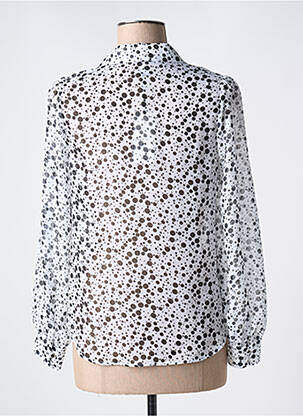 Chemisier tissage crêpe manches longues blanc GREGORY PAT femme