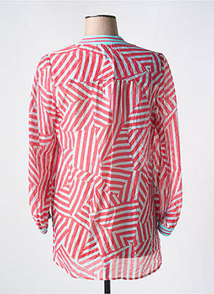 Tunique manches longues légère et transparente rouge CAROLINE BISS femme