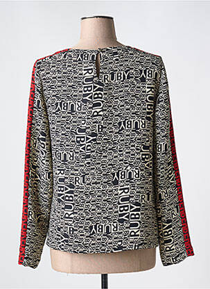 Blouse imprimé fantaisie manches longues noir CAROLINE BISS femme