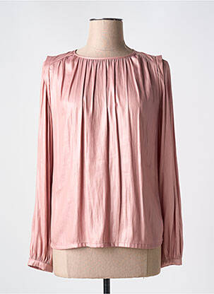 Blouse fermeture boutonnée au dos manches longues rose CAROLINE BISS femme