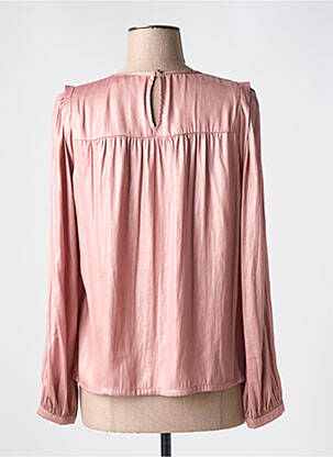 Blouse fermeture boutonnée au dos manches longues rose CAROLINE BISS femme