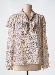 Blouse légère et transparente manches longues beige CAROLINE BISS femme