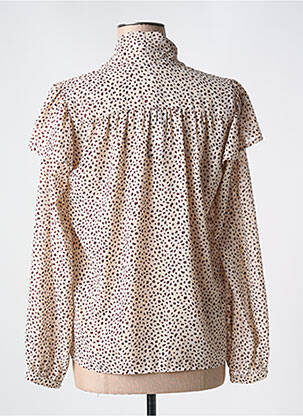 Blouse légère et transparente manches longues beige CAROLINE BISS femme