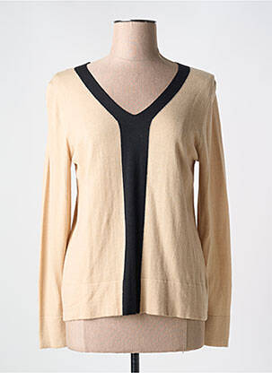 Pull coupe cintrée manches longues beige DEVERNOIS femme
