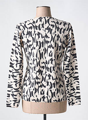 Pull col v manches longues noir DEVERNOIS femme