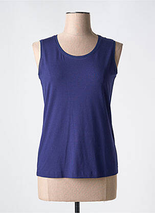 Débardeur stretch sans manche bleu SOMMERMANN femme