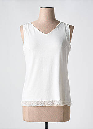Débardeur col v sans manche beige GREGORY PAT femme