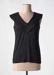 T-shirt col v manches courtes noir GREGORY PAT femme
