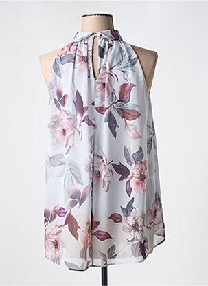 Blouse légère et transparente sans manche gris JOSEPH RIBKOFF femme