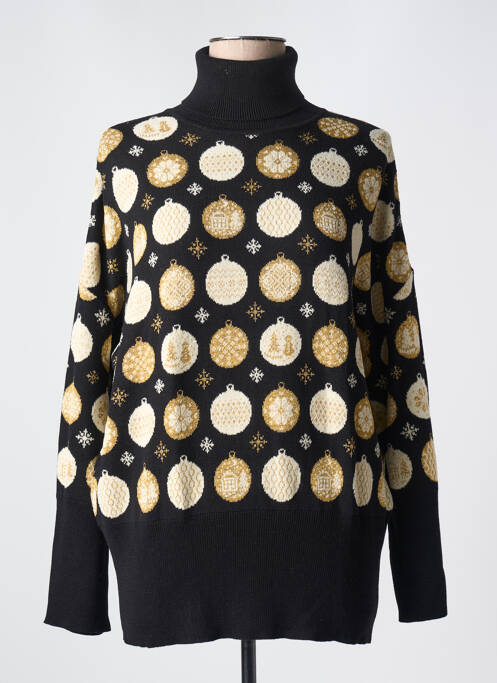 Pull col roulé noir DEVERNOIS pour femme