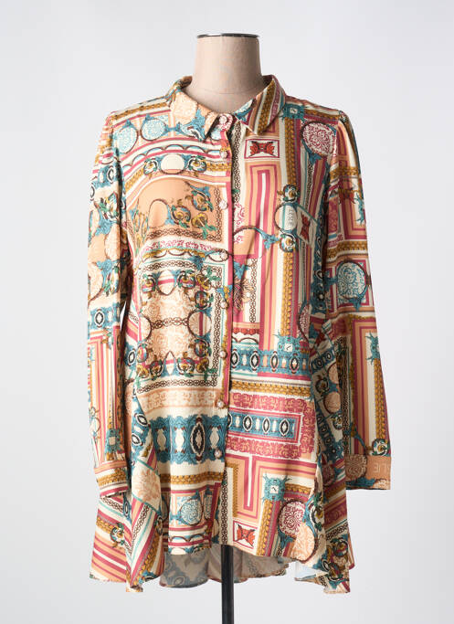 Tunique manches longues beige LESLIE pour femme