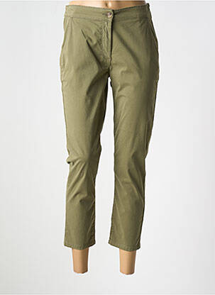 Pantalon 7/8 taille élastique vert DEVERNOIS femme