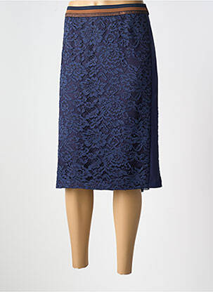 Jupe mi-longue coupe droite bleu SOMMERMANN femme