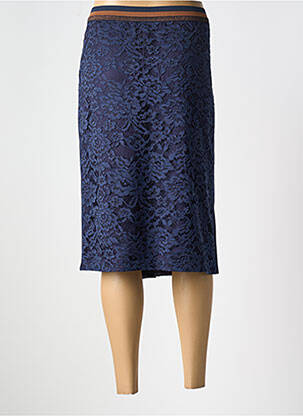 Jupe mi-longue coupe droite bleu SOMMERMANN femme