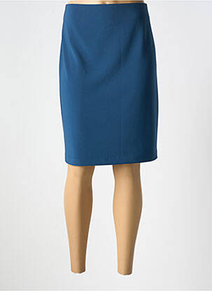 Jupe mi-longue coupe droite bleu JOSEPH RIBKOFF femme