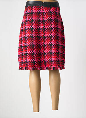 Jupe courte coupe droite rouge LESLIE femme