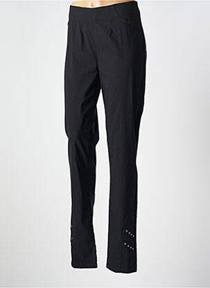 Pantalon slim taille élastique taille haute noir CHALOU femme