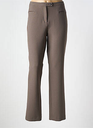 Pantalon slim taille normale taille normale marron DEVERNOIS femme
