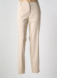 Pantalon slim tissage popeline taille normale beige ROSNER femme