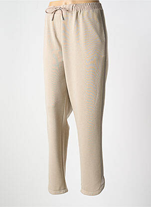 Jogging broderie galons latéraux taille normale beige EVA KAYAN femme