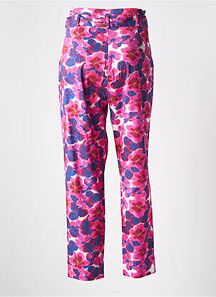 Pantalon droit coupe carotte taille haute rose CAROLINE BISS femme