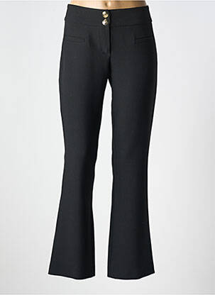 Pantalon flare stretch taille haute noir CAROLINE BISS femme