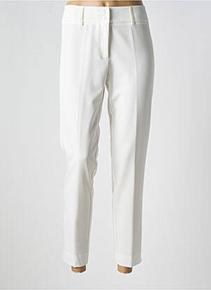 Pantalon 7/8 taille haute taille haute beige DE MIGUEL femme